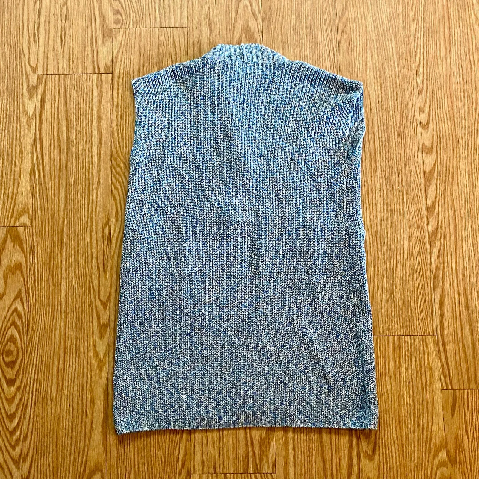 CAbi Love Carol Napa #3165 Blue Knit Duster Vest Womens XXS - Image 7