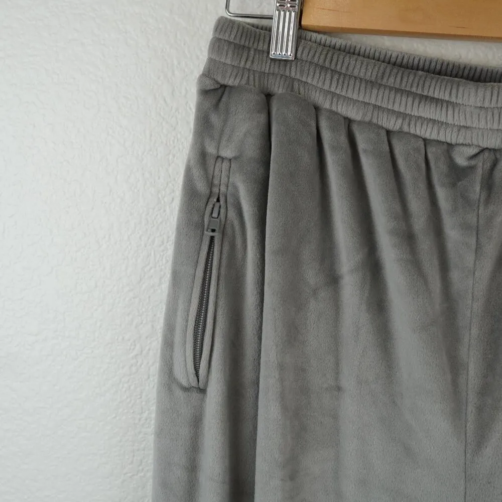 EUC Skims Velour Jogger Womens Size L Grey Lounger Athleisure Soft Zip Pocket Pa - Image 7
