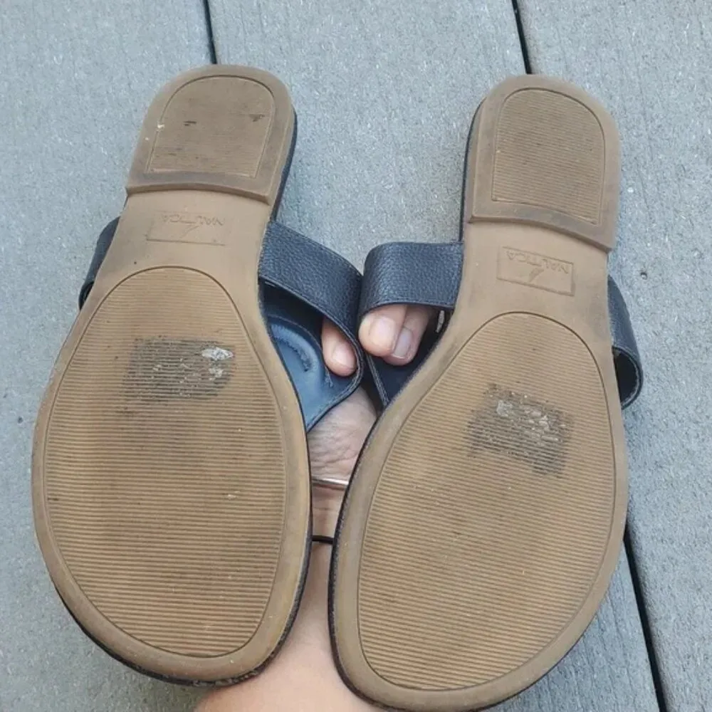 Nautica Hase T-Strap Leather Thong Sandals - Image 7