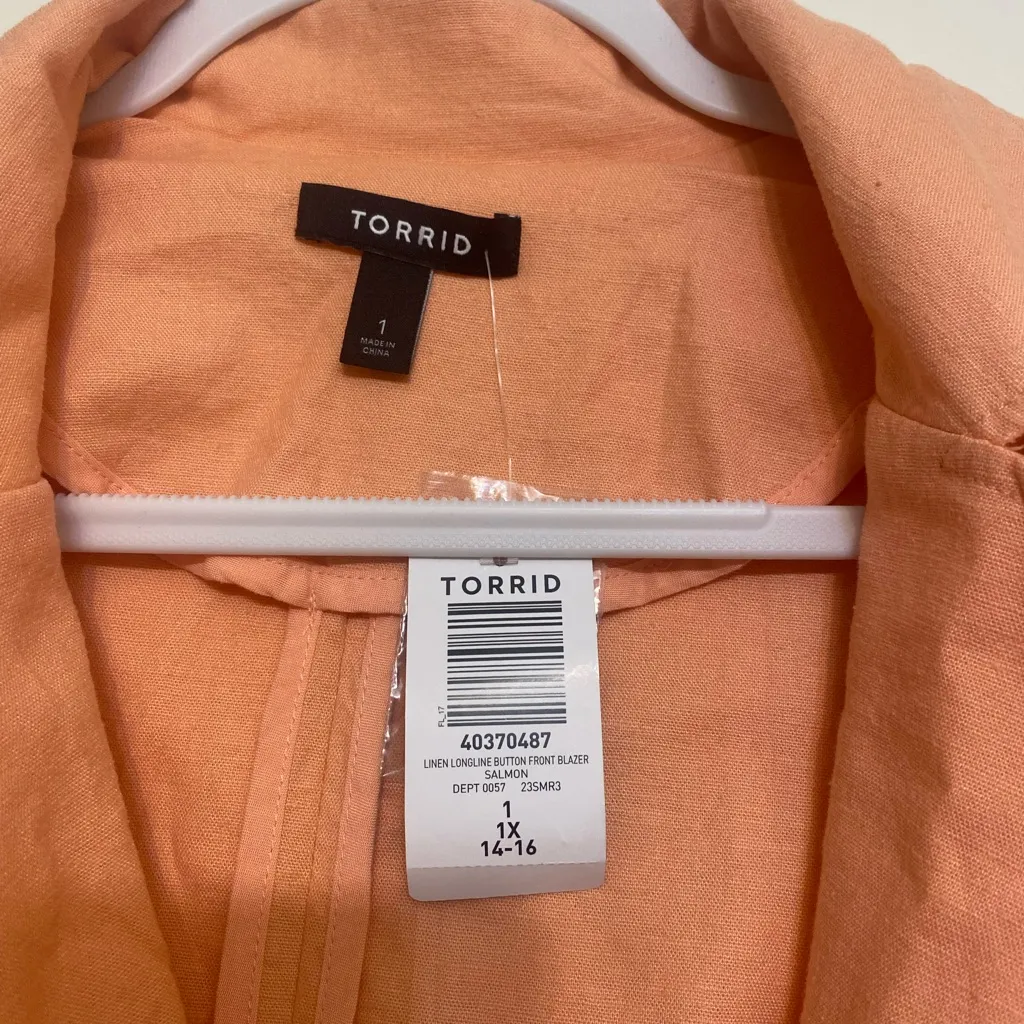 Torrid NWT  peach  Women's Blazer - Image 6