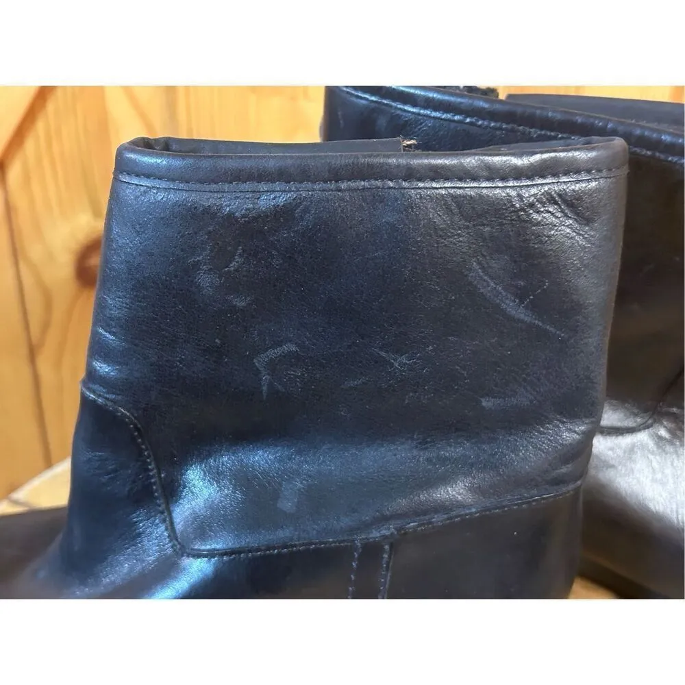 Gap Leather Black Buckle Moto Riding Boots Size 6 Women's nwt read - Image 6