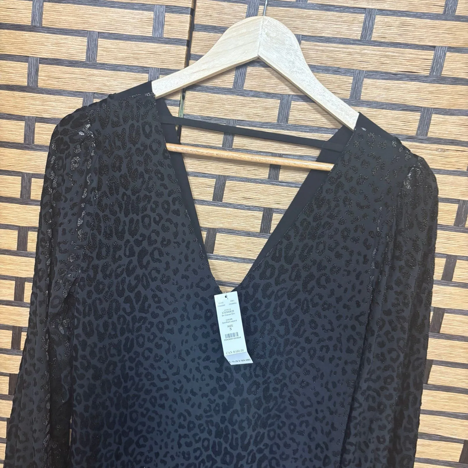 White House Black Market Black Cheetah Print Shift‎ Dress Size Small - Image 3