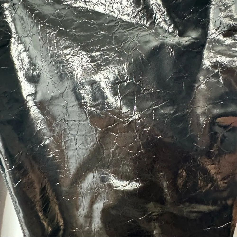 Good American black faux leather pants size 14/32 - Image 4