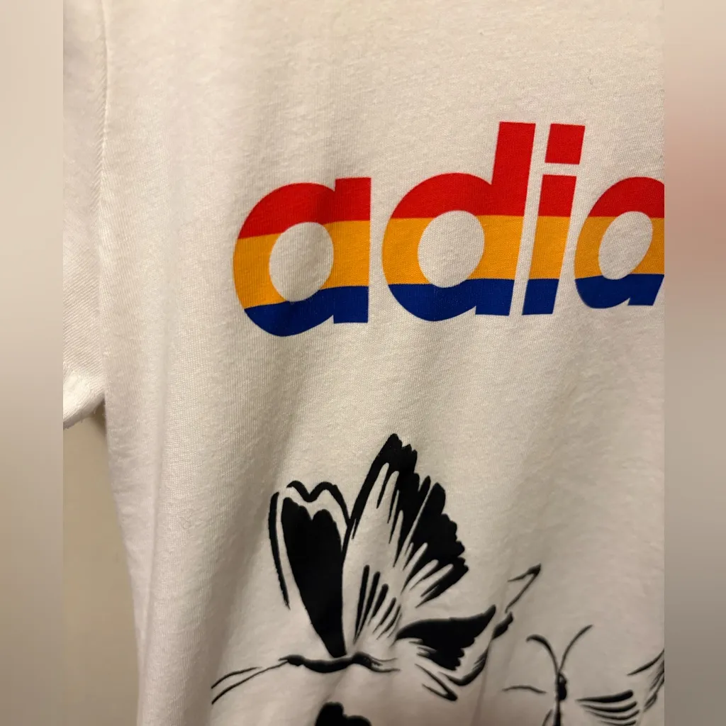 Adidas‎ X FARM Rio Butterfly Short Sleeve Tee Shirt, Sz M - Image 4