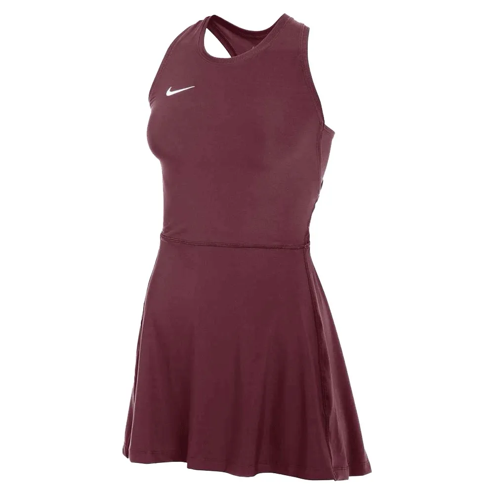 NWT Nike Women's Team Victory Tennis Dress Cardinal DV3490-610  Maroon - Image 7
