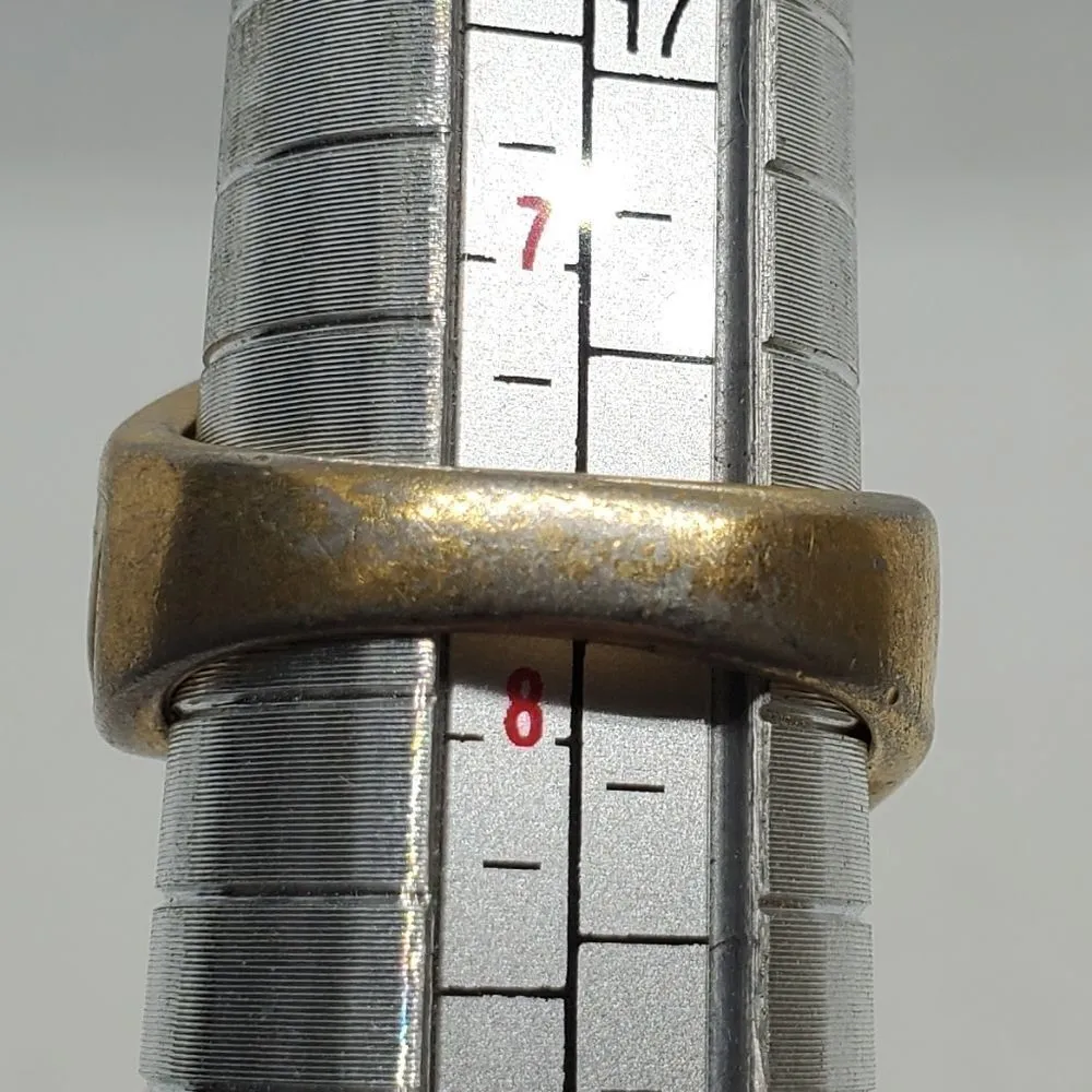 Vintage 18 Karat HGE Gold & Cream Ribbon Knot Ring Size 8 - Image 7