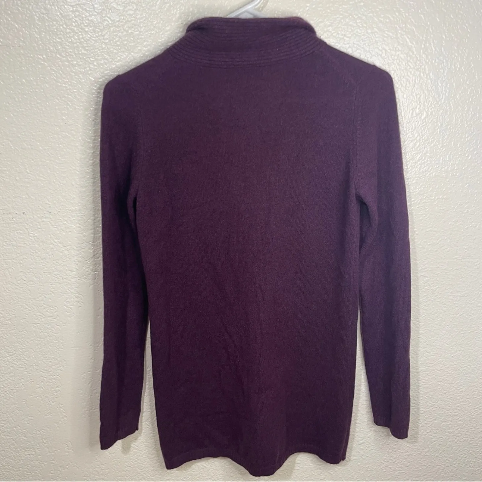 Fenn Wright Manson Purple 100% Cashmere One‎ Button Collared Cardigan Size Small - Image 9
