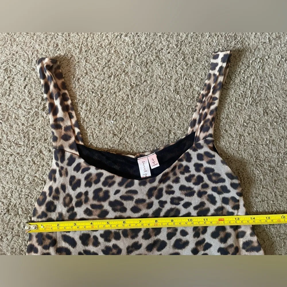 Sheer Animal Print Tank Top Black - Image 7