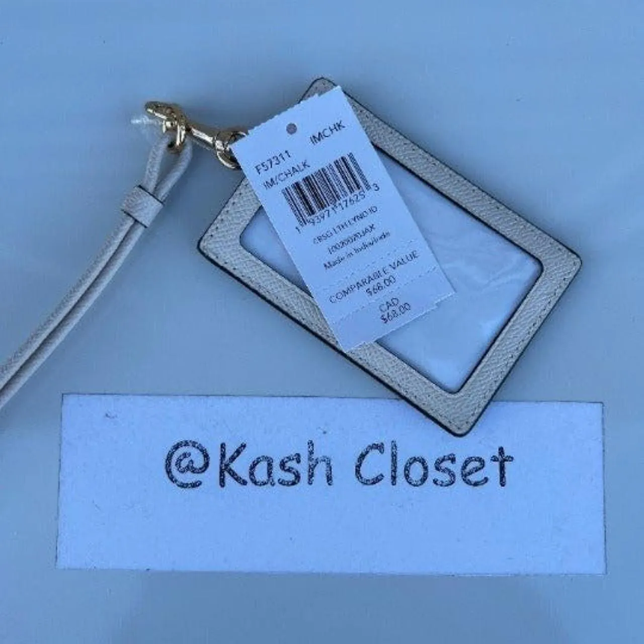 Coach Chalk Id Lanyard In Signature Canvas - Image 3