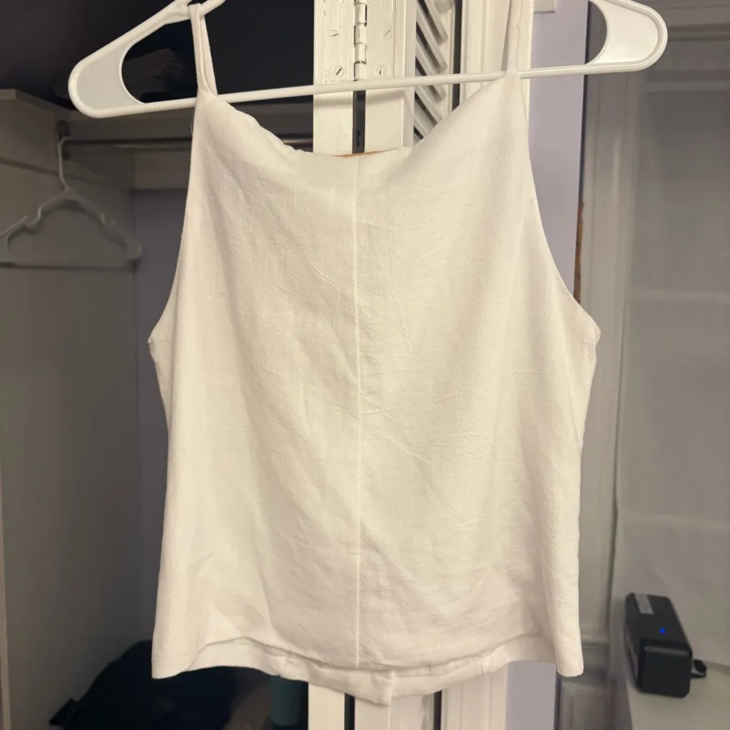 Monteau Los Angeles Button Down Tank White Size Small - Image 2