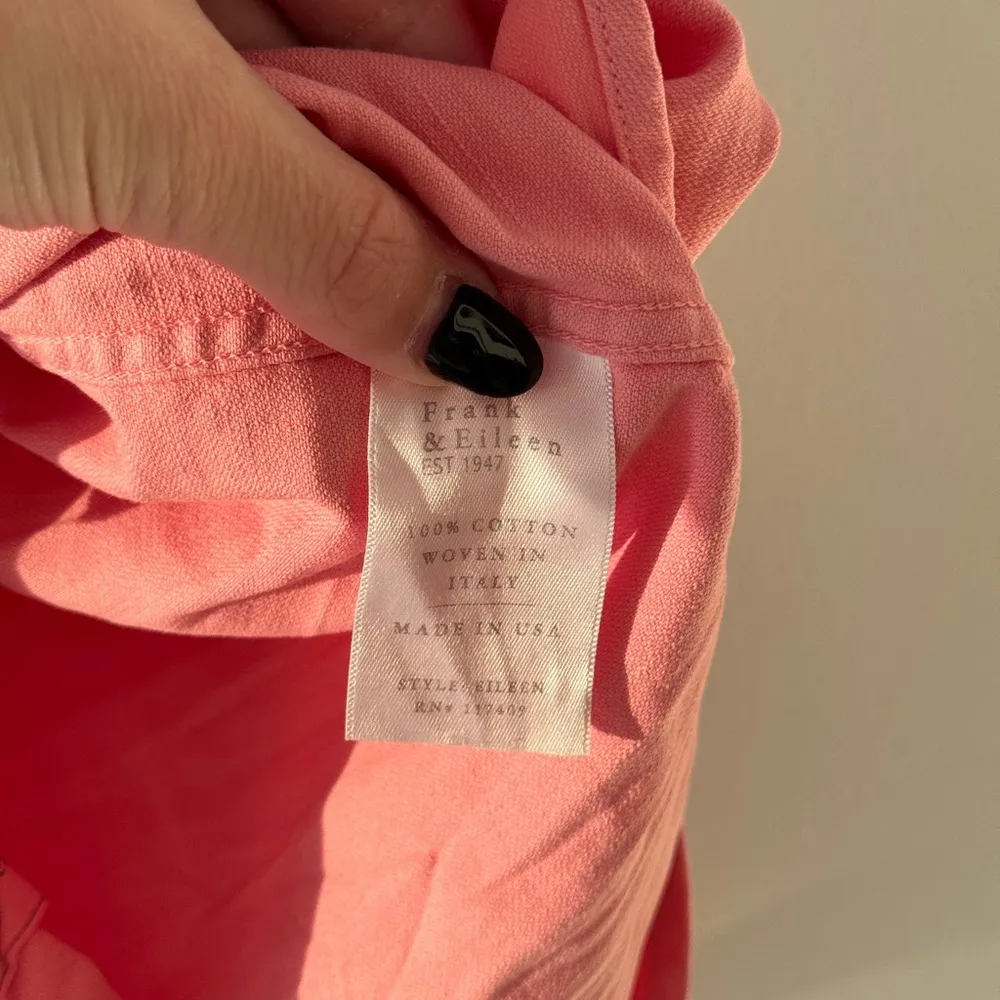 FRANK & EILEEN Eileen Relaxed Button Down Shirt in Grapefruit XL - Image 7