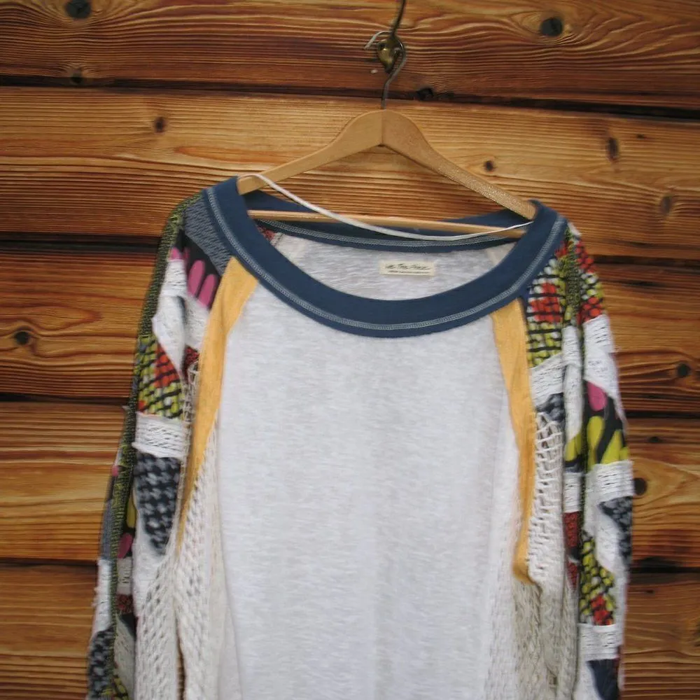 NWT Free People We the Free Serengeti Mixed Media Top - Image 6