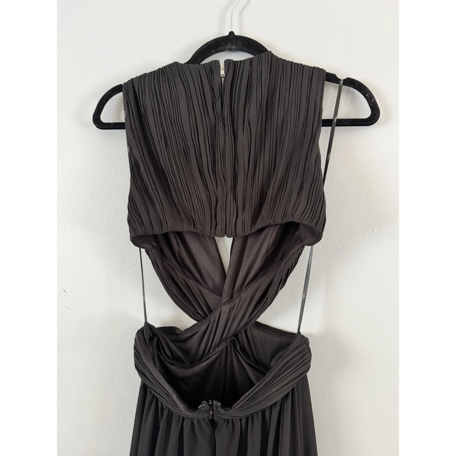 NWOT Lulus Vivid Imagination Black Cutout Maxi Dress Size Small - Image 8