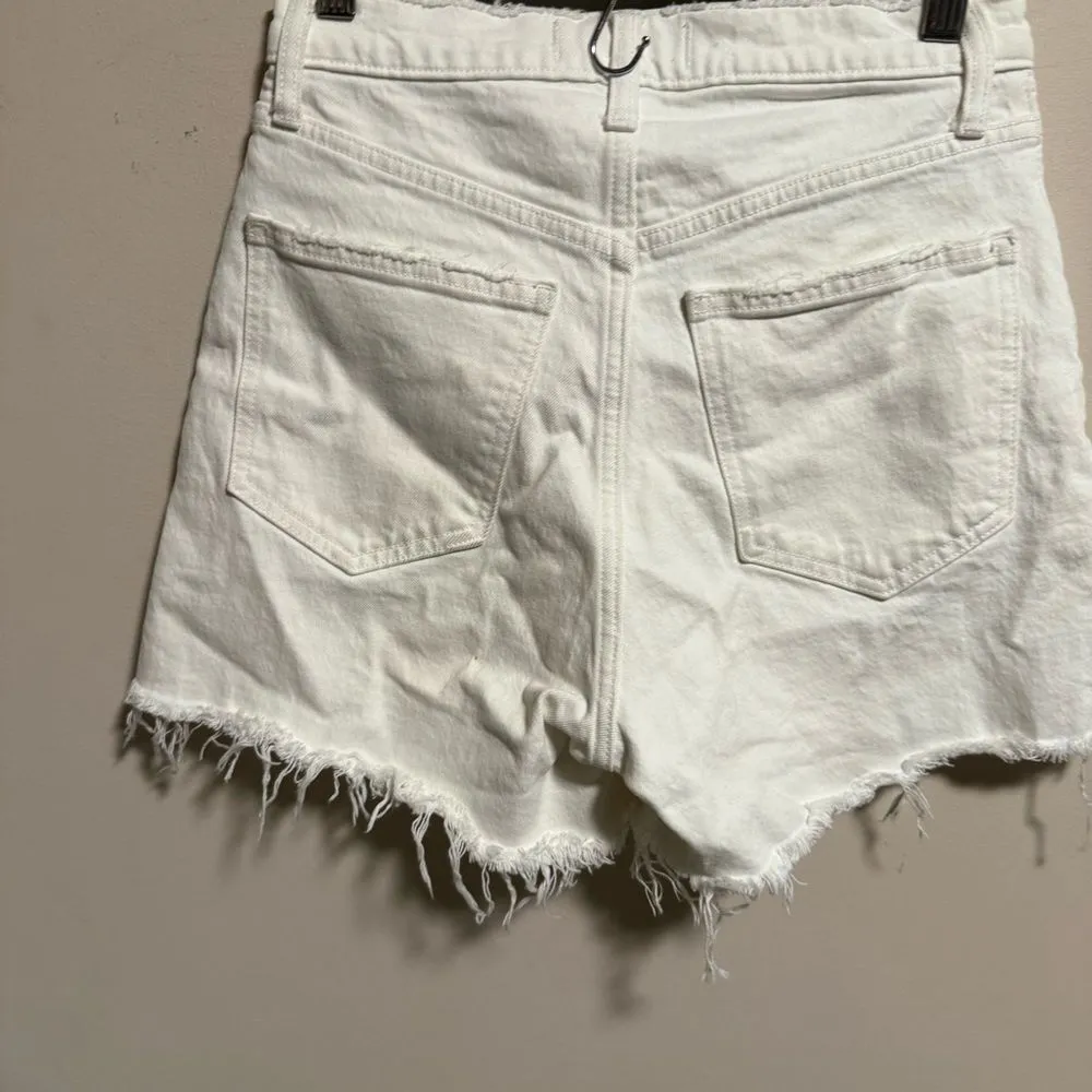 Abercrombie & Fitch 4” Curve Love High Rise White Mom Short Size 2 (26) - Image 6