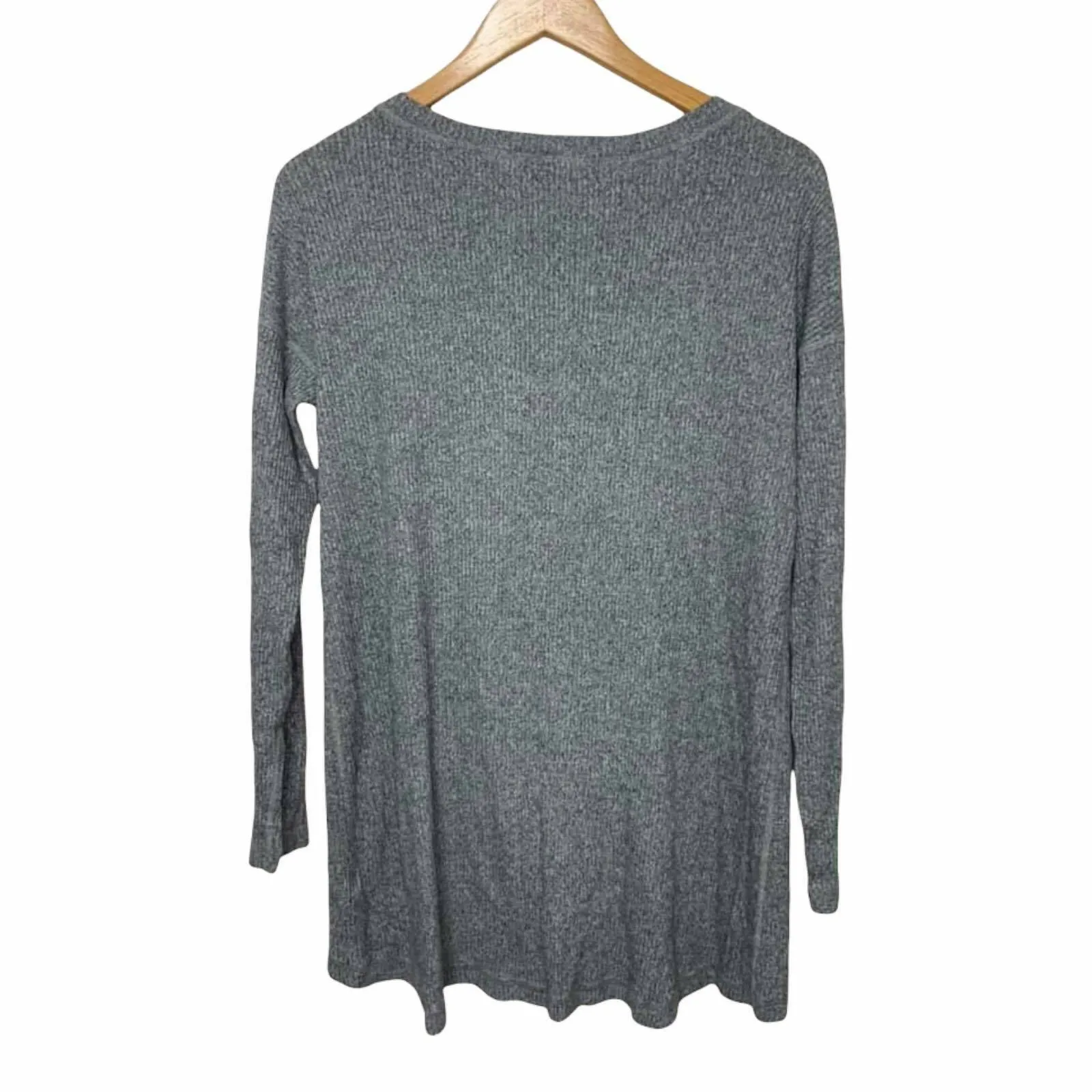 Soft Surroundings Teal‎ Heathered Long Sleeve Sweater Size Tall Medium - Image 3