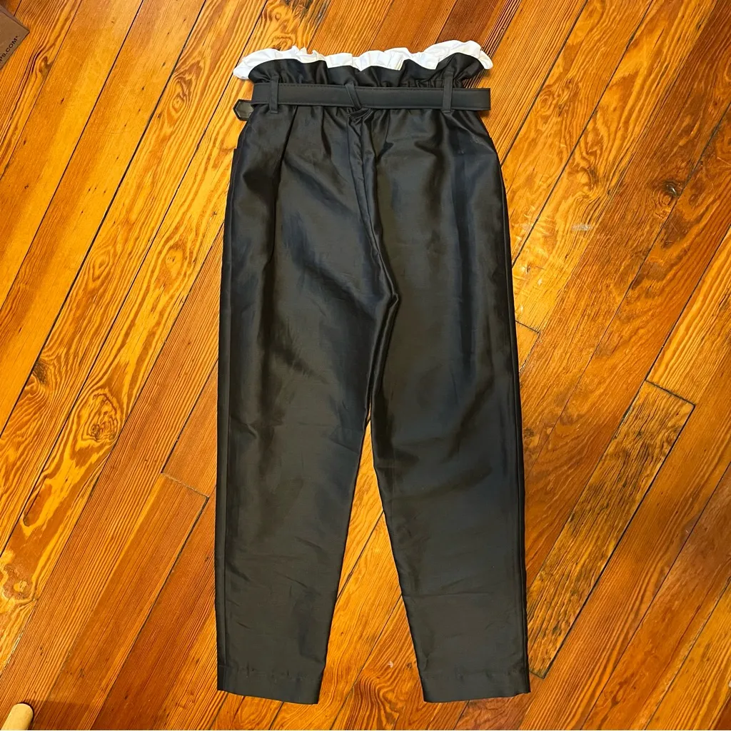 Isa Arfen Paper Bag Trouser with Boderie Trim - Image 7