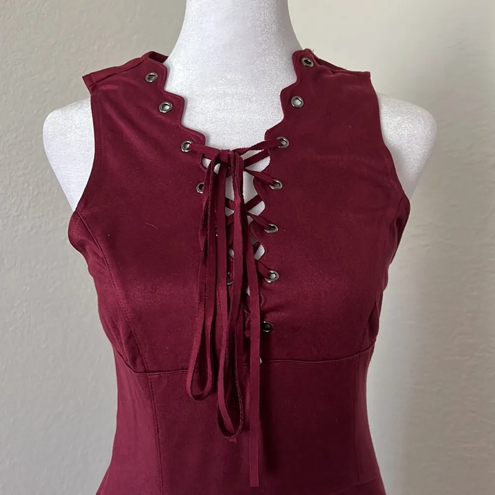 Suede Like MIDI Dress - Image 2