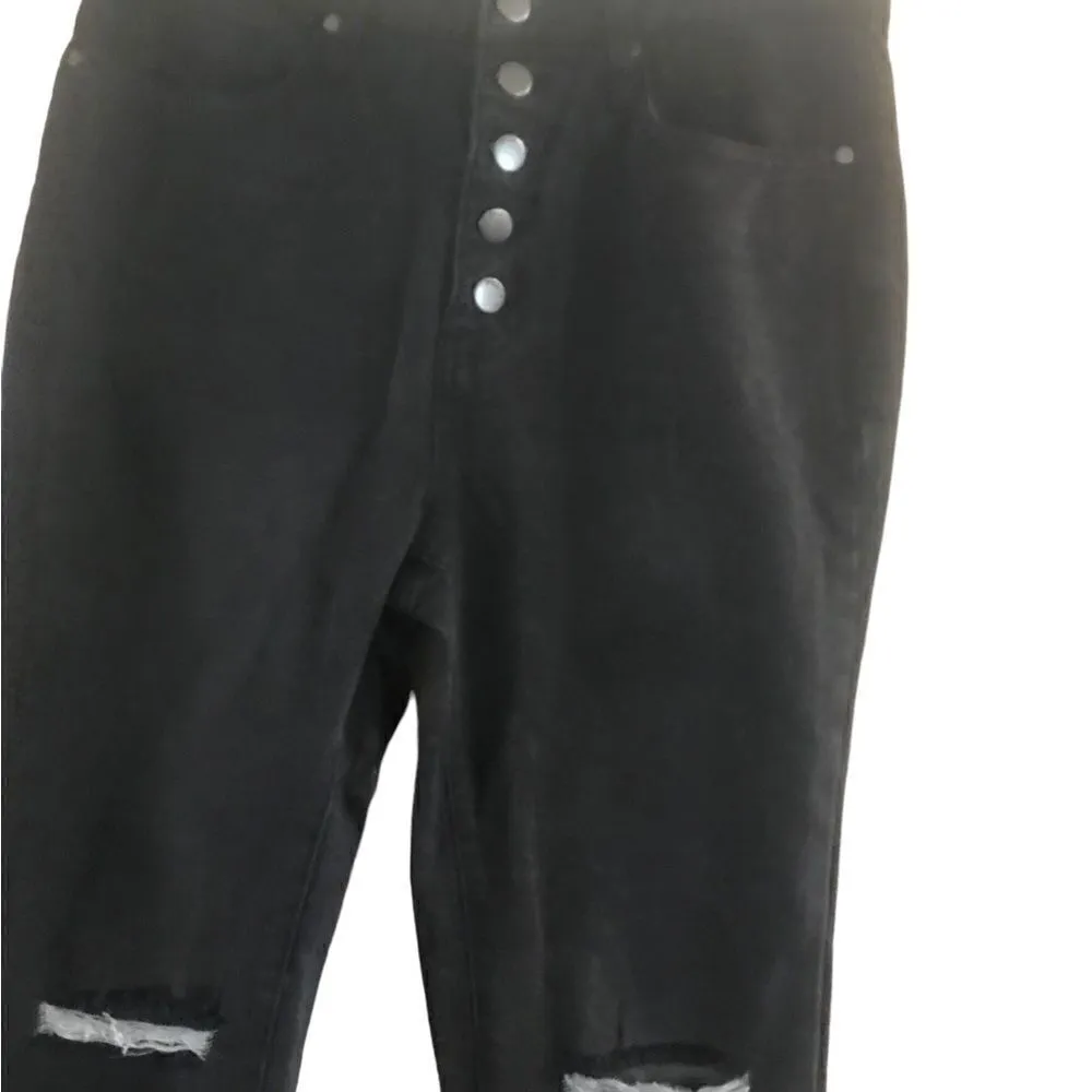 PTCL Black Distressed Jeans Raw Hem Women's Size 31 - Image 12