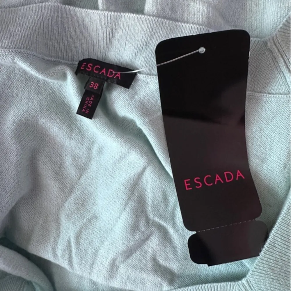 NWT Escada 100% Cashmere Knit Luxury pinch shell Tank‎ Top Sweater size 38 M Size M - Image 3