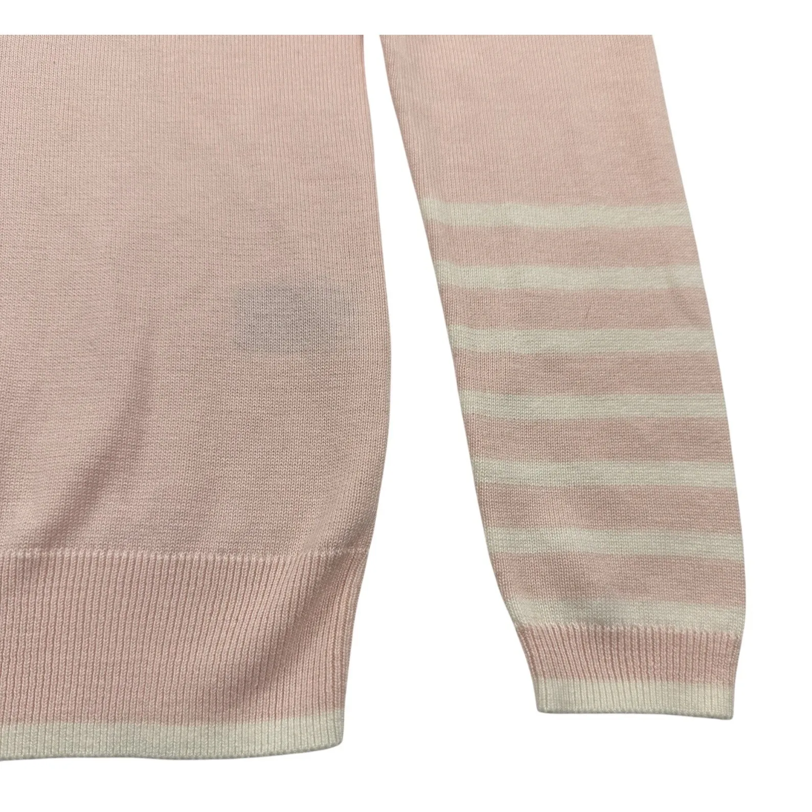 Tommy Hilfiger Turtleneck Sweater Womens Size M Pink Logo Heart Long Sleeve Soft - Image 3