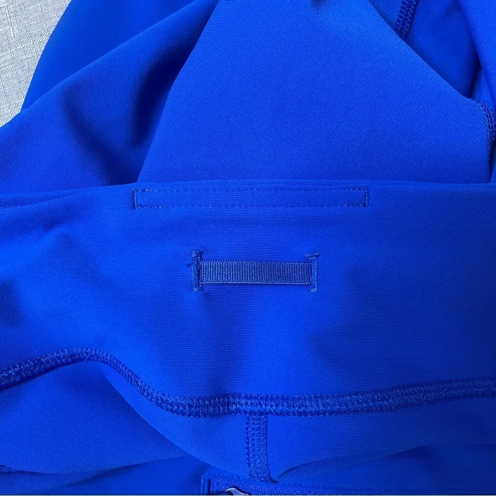Lululemon Tight Stuff Crop Leggings Reflective with Side Pockets Cerulean Blue - Image 11