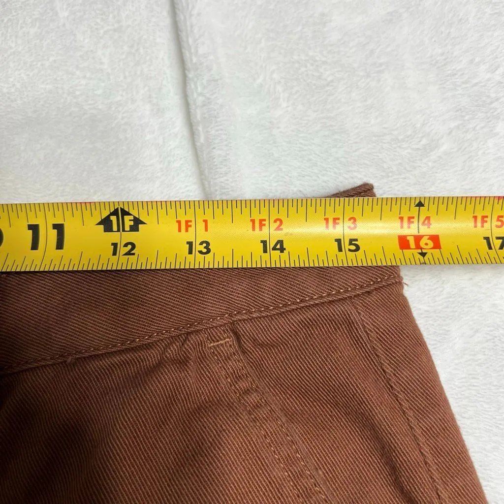 Quince Organic Stretch Cotton Twill Straight Leg Cropped Pants 8 Rust Women - Image 8