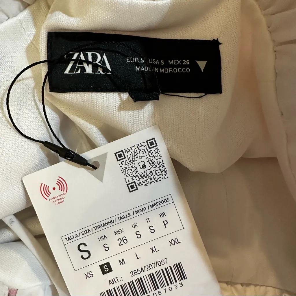 Zara Gingham Tank Top Red White Size Small - Image 9