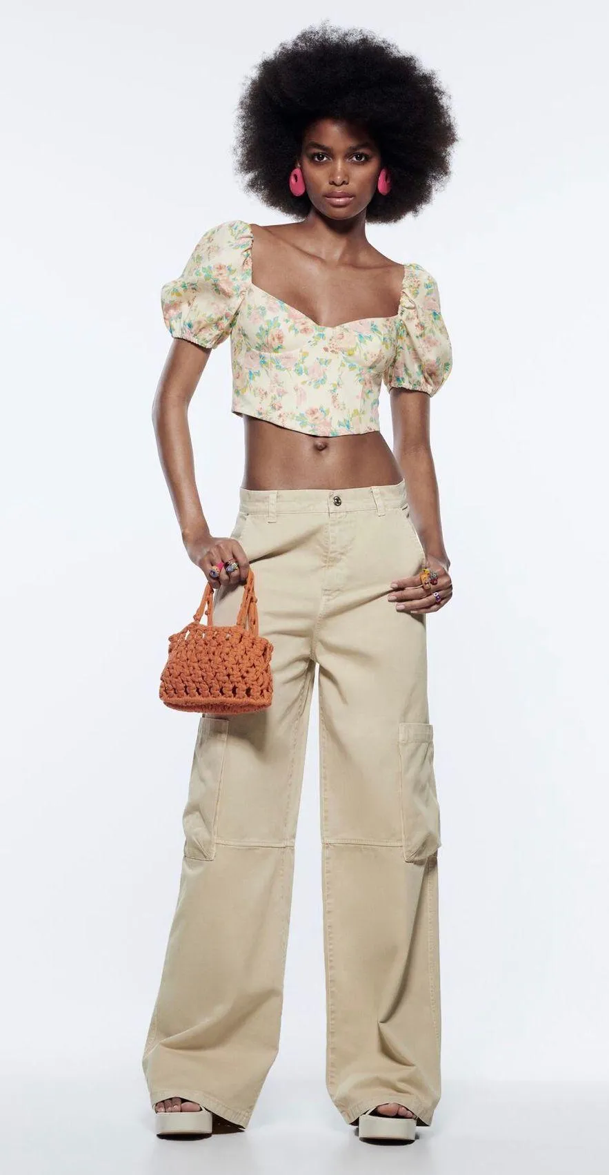 ZARA Wide Leg Cargo Pants - Image 3