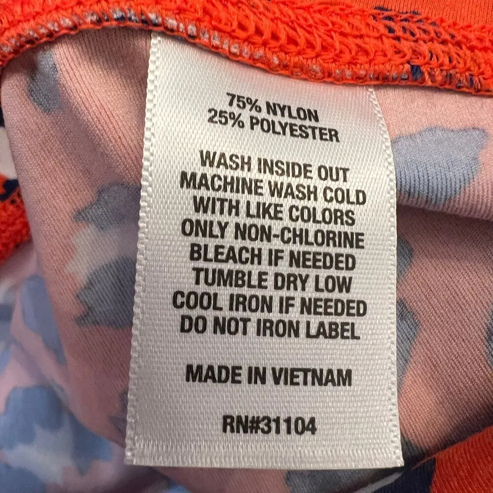 Cabana by Crown & Ivy Leopard  Blue/Orange Leggings Auburn Colors Size L NWT - Image 7