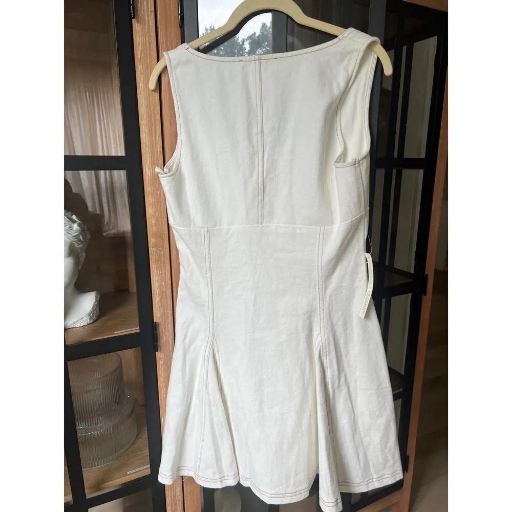 En Saison Dress Sleeveless Square Neck Palisades Cotton Mini flare - Image 6