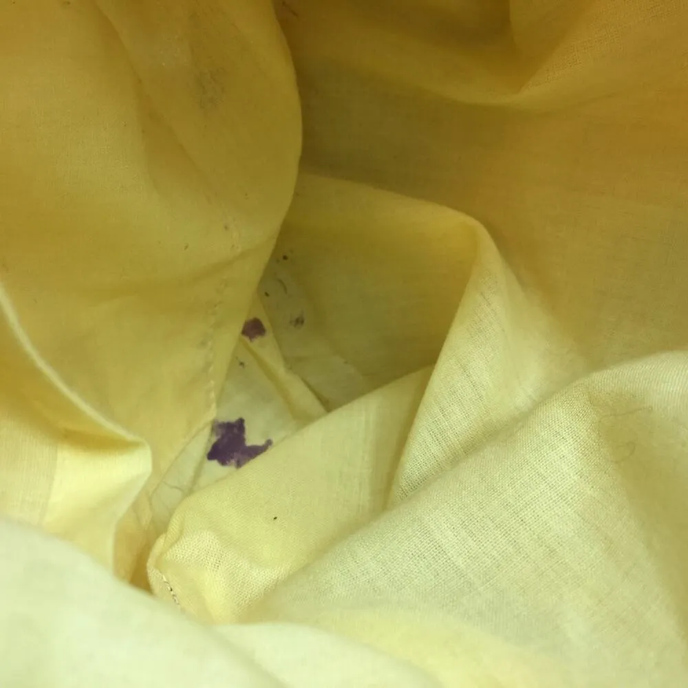 Vintage Macrame Pineapple Print Fringe Beaded Boho Handle Bag Yellow - Image 8