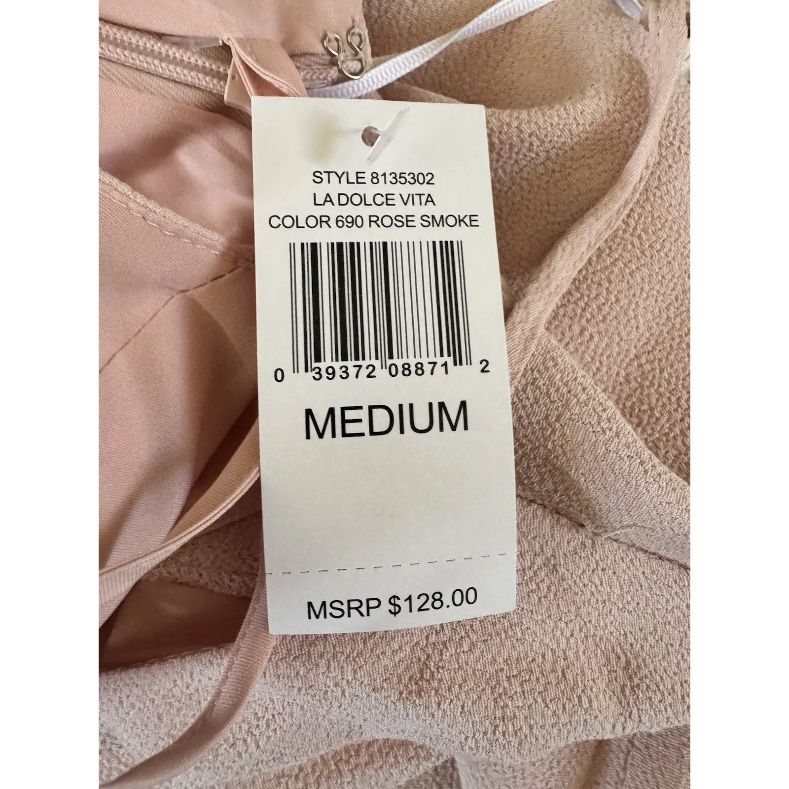 NWT 1 State La Dolce Vita Blush Pink Wide Leg Square Neck Jumpsuit Size Medium - Image 10