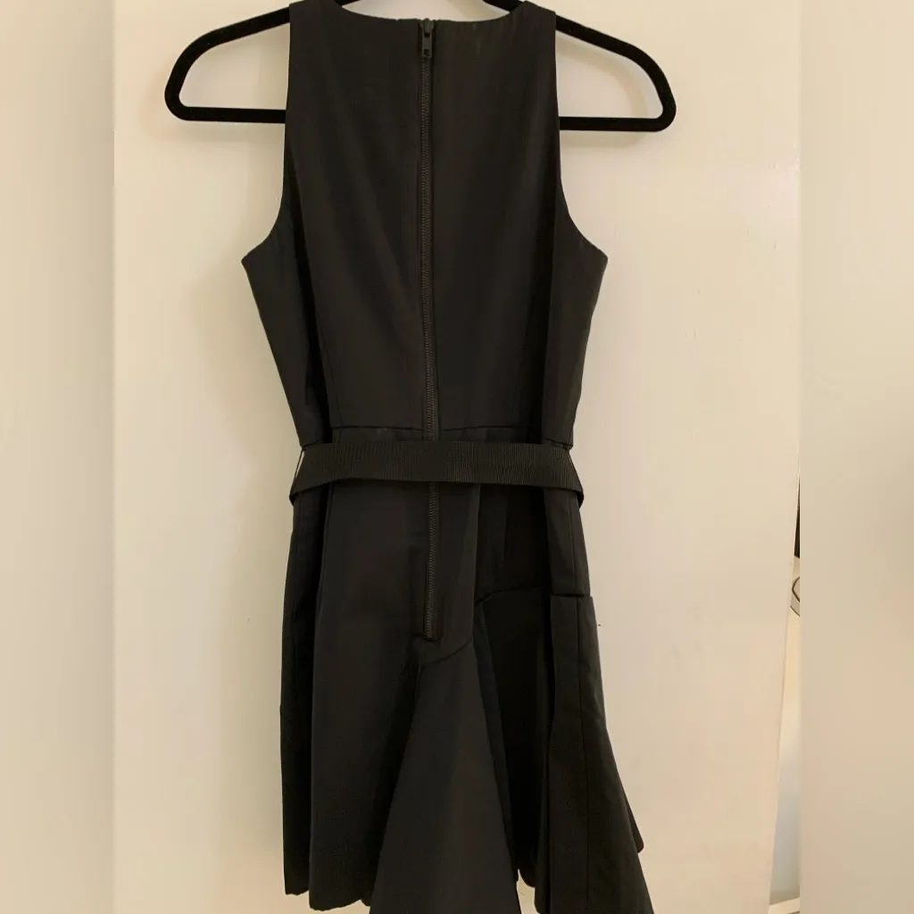 Milly, Black Belted Midi Dress - Image 9