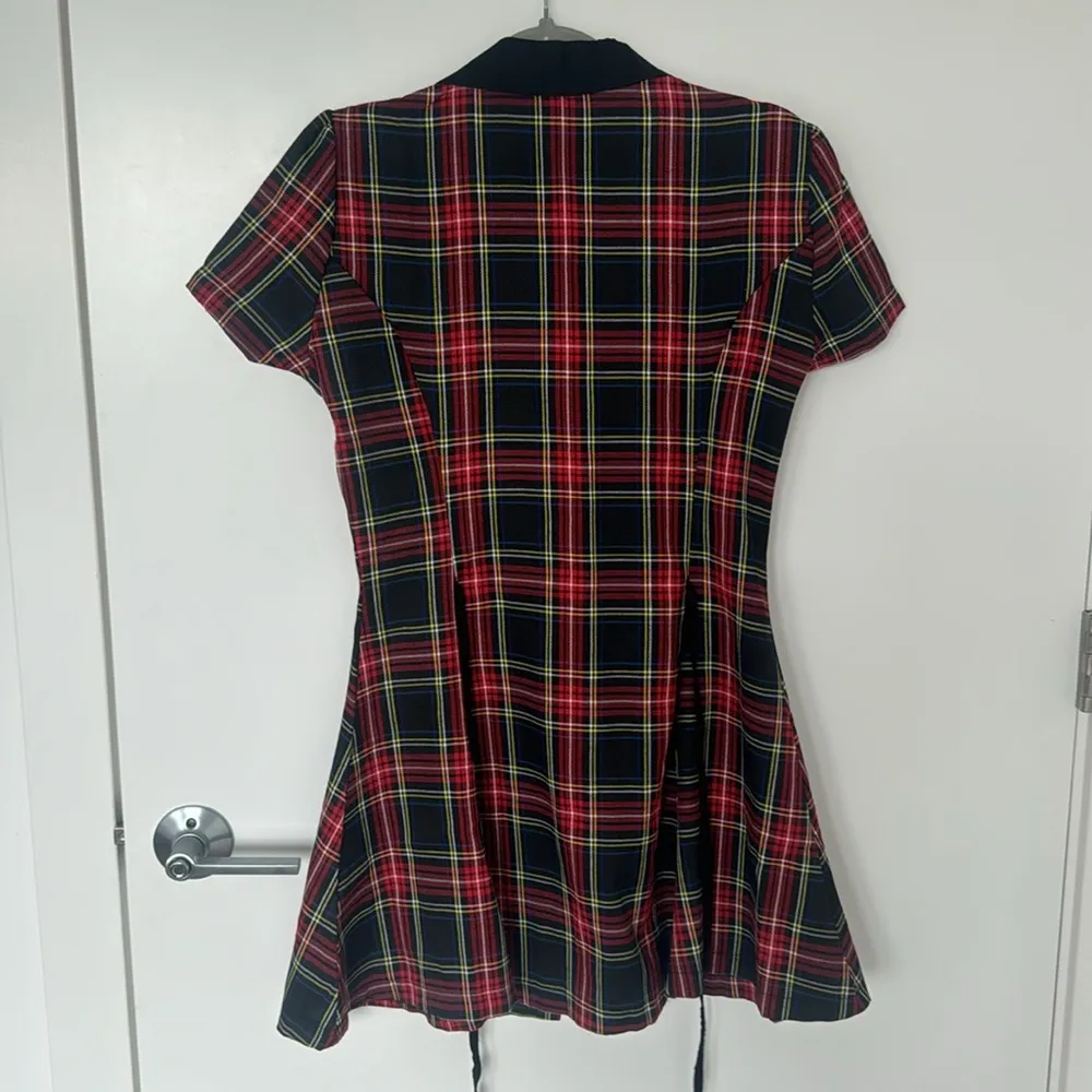 NWT  Current Mood Devil You Don't Exist Plaid Button Down Mini Dress - Image 9