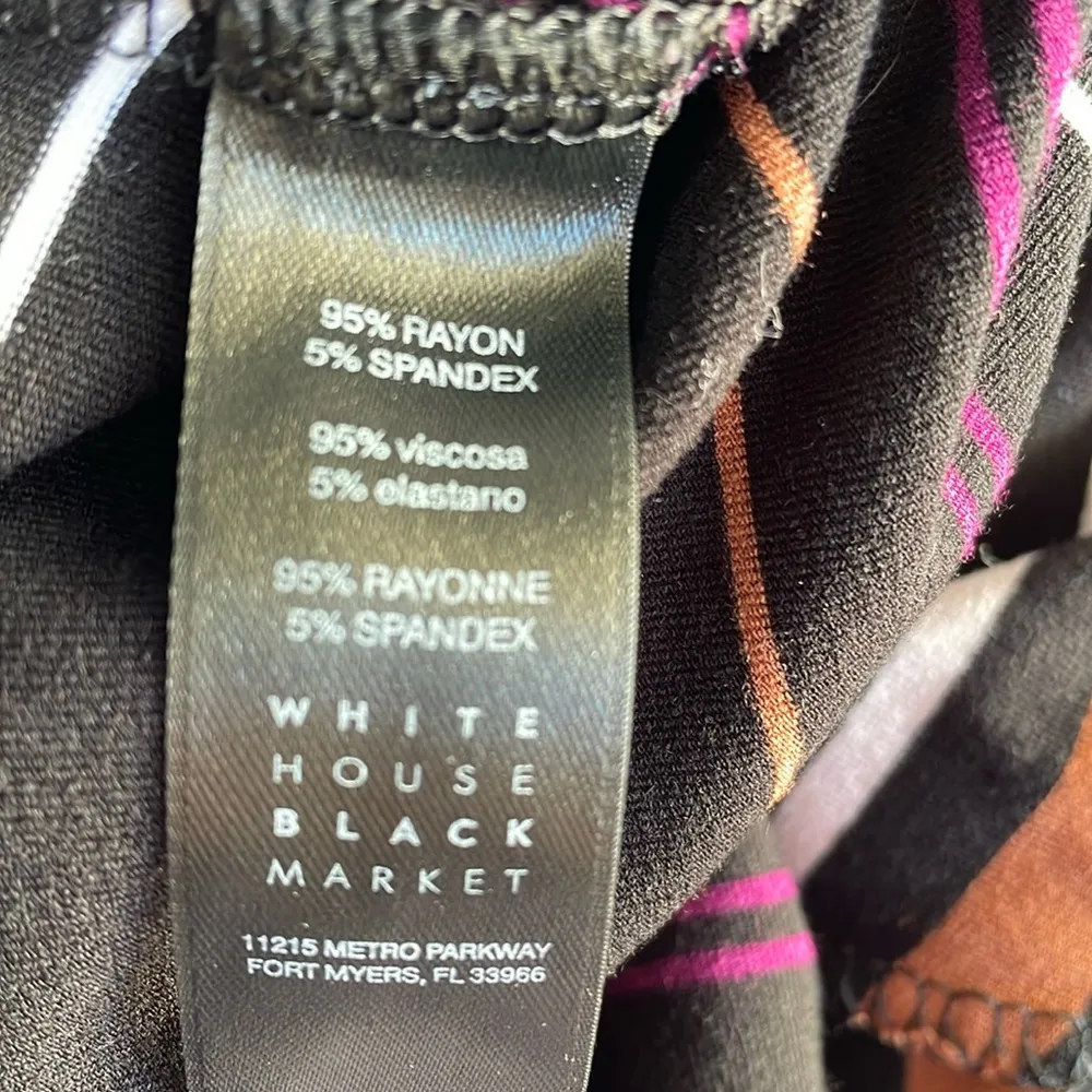 White House Black Market Convertible Strapless Striped Dress/Skirt - Image 8