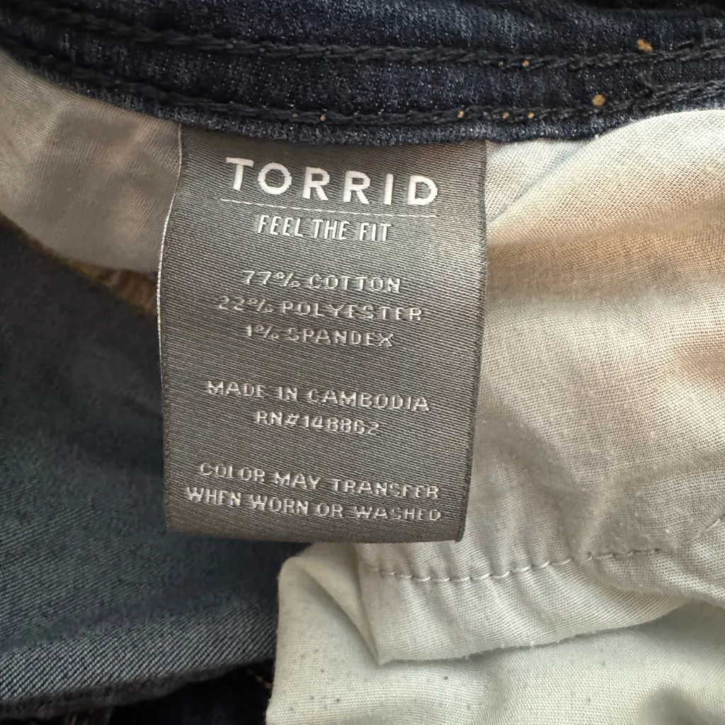 Torrid Luxe Slim Boot Jean Super Stretch High Waist Plus Size 26 Short - Image 12