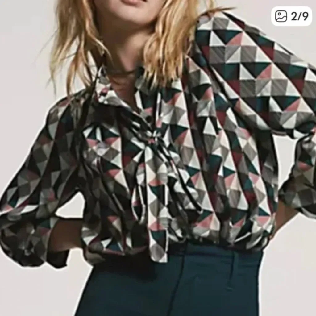 Free People La La Printed Button-Down. NWT. - S - Image 2