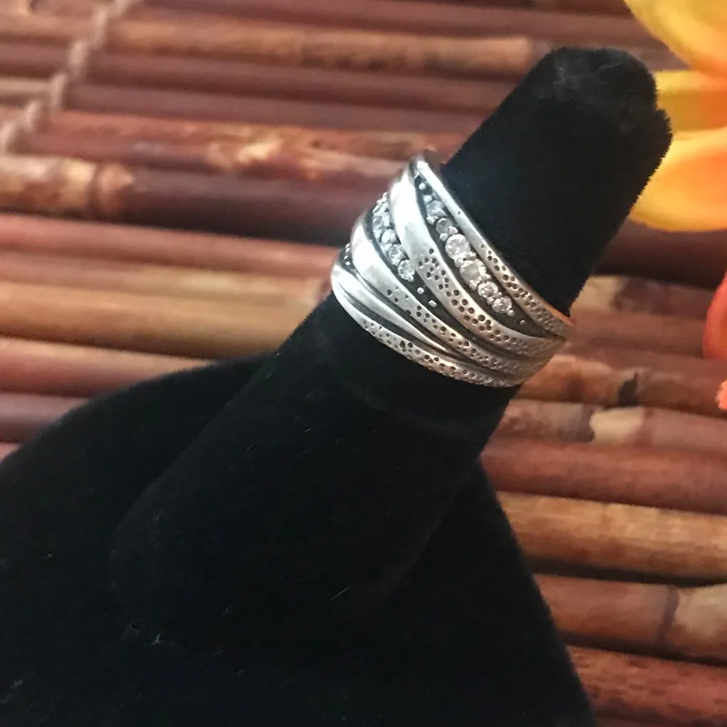 Silpada Sterling Silver Organically Ring zirconia - Image 3