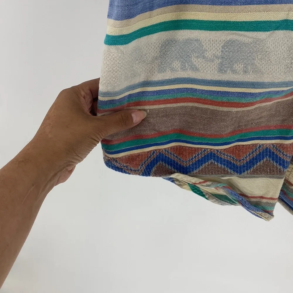 Vintage 90s Cabin Creek safari elephant western sleeveless button down Size L - Image 2