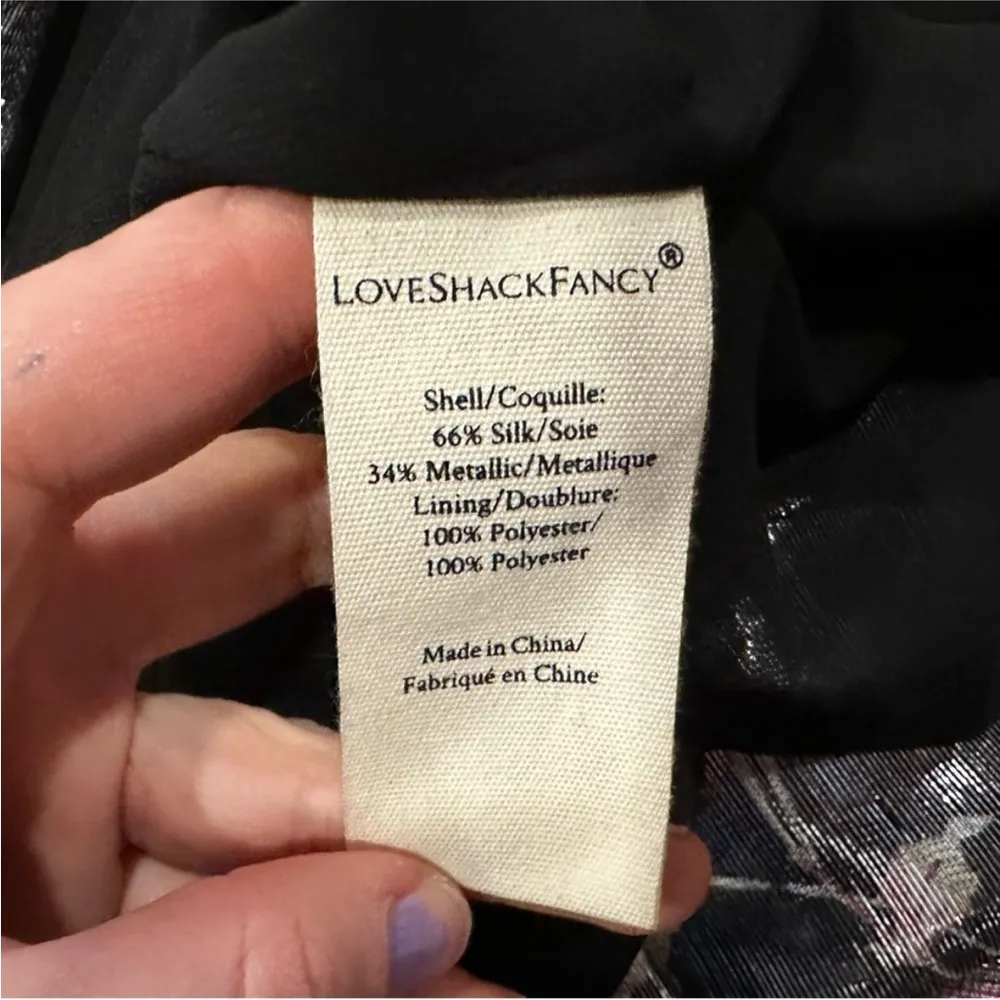 LoveShackFancy Rialto Floral Silk Lamé Maxi Dress 2 - Image 8