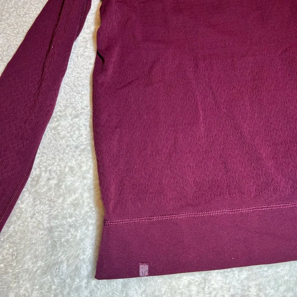 Lululemon Burgundy Quarter Zip‎ Sweater Size 4 - Image 7