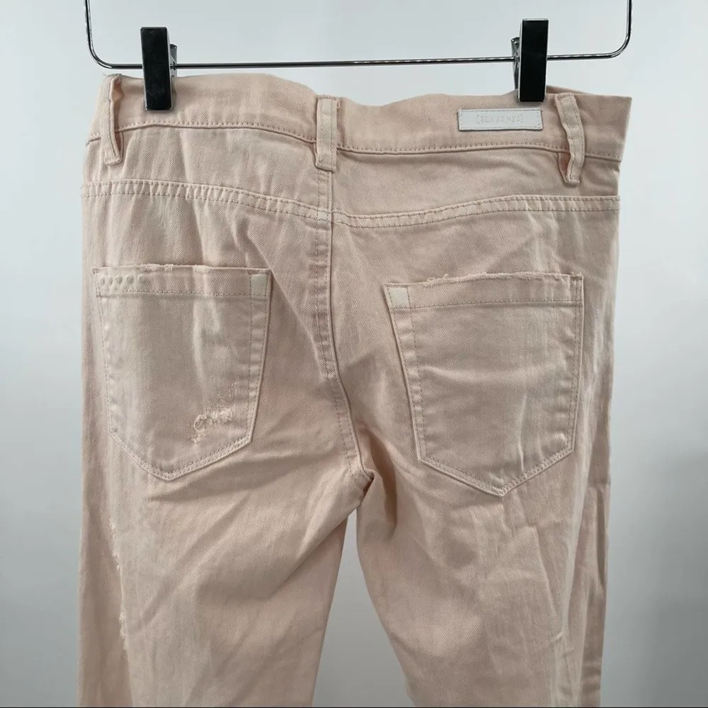 NWOT Blank NYC Destroyed Boyfriend Jeans Ditz Blush Pink Distressed Rips Size 24 - Image 6