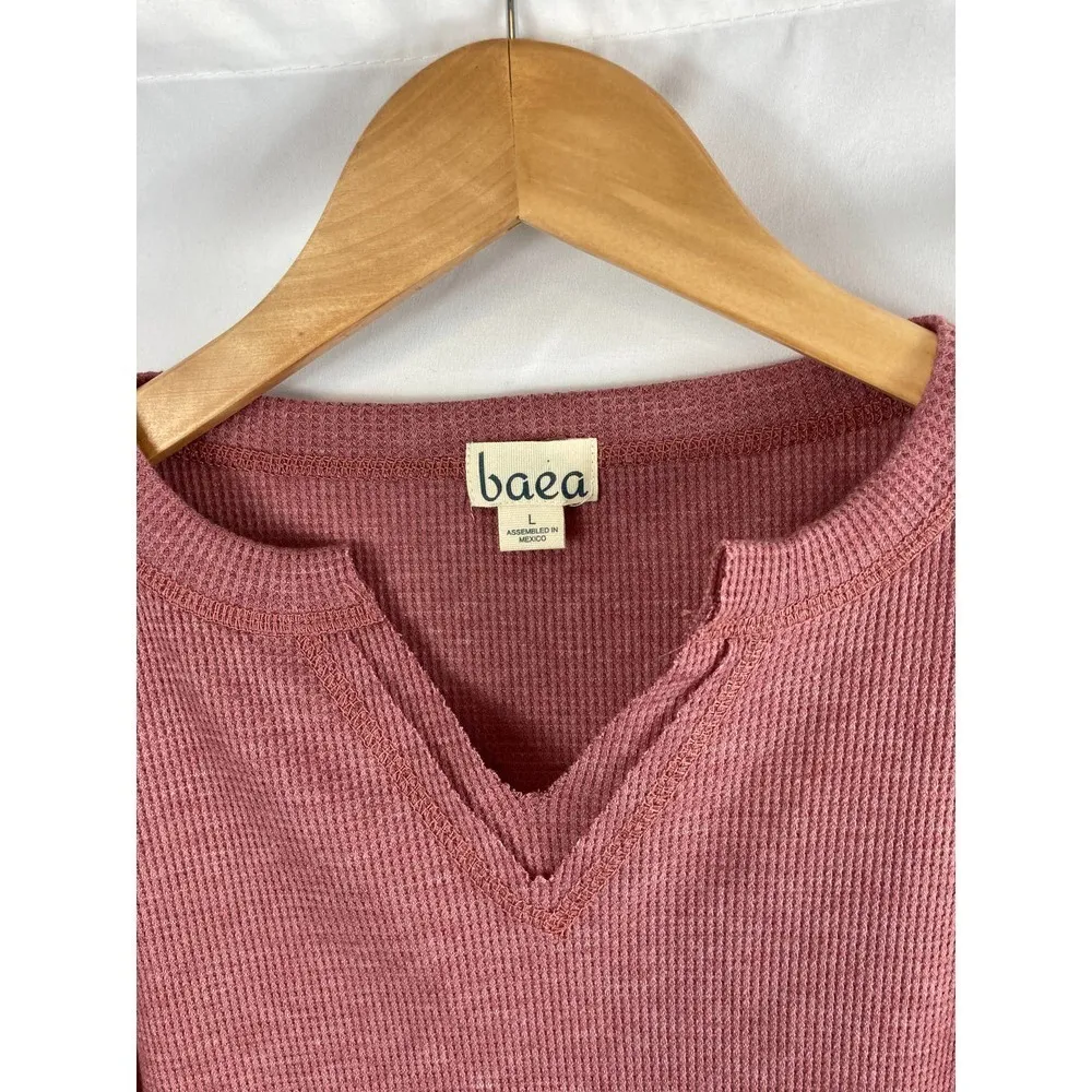 NWOT Baea Bell Sleeve Ribbed Knit Top L Size L - Image 3