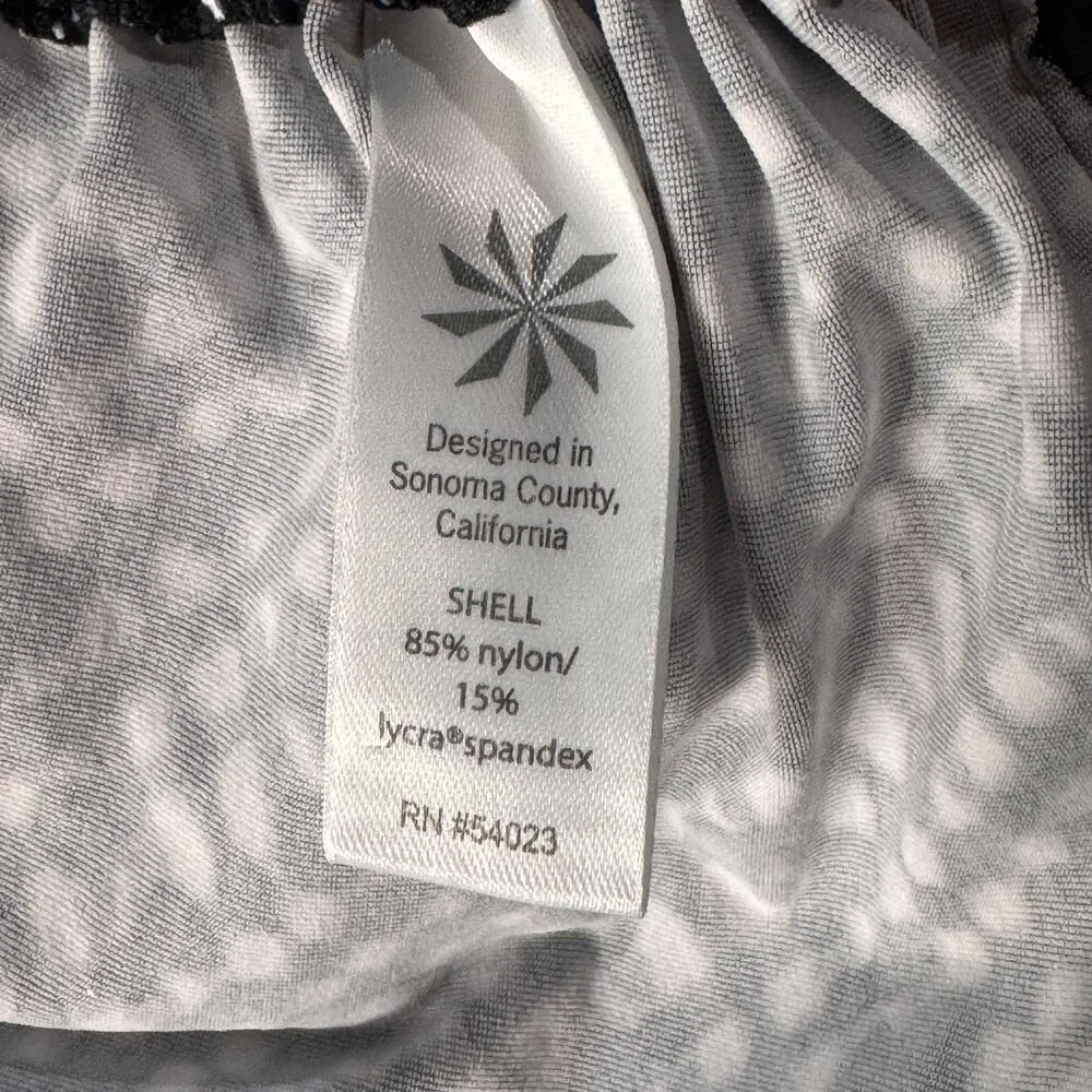 Athleta Medium Vichy Side Scrunch Swim Rashguard Sleeveless Abstract Quick-Dry - Image 10