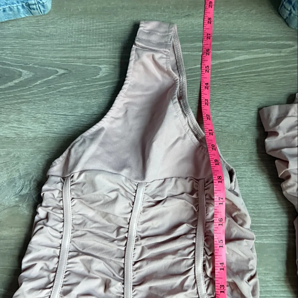 NEW Manière De Voir pink ruched long sleeve bodysuit 6 - Image 9