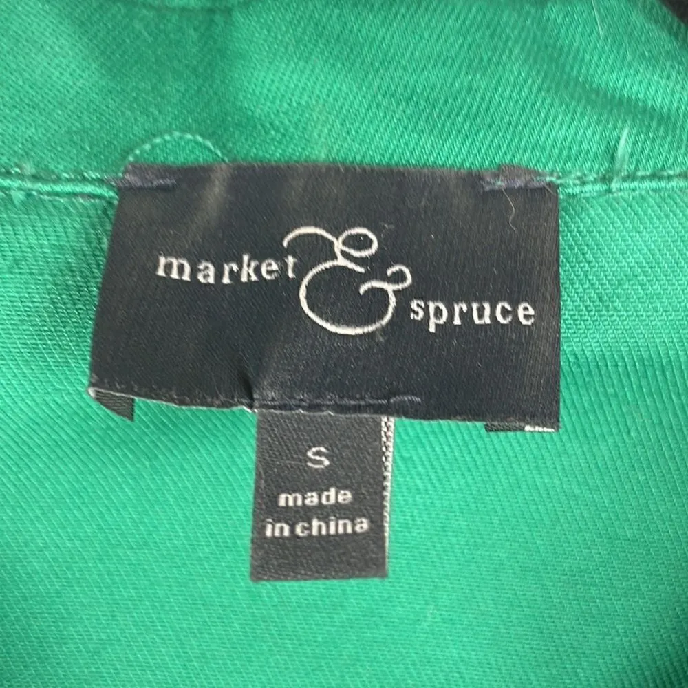 Market & Spruce  Utility Jacket size small Kelly Green - Image 5