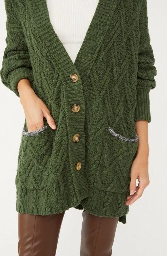 Free people Montana Cable Cardigan - Image 9