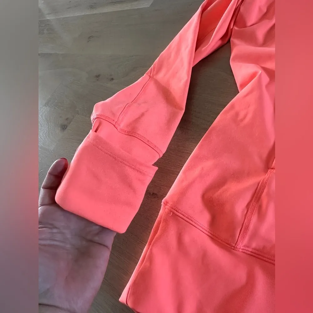 Athleta Whittier Peak Half Zip Pullover neon coral volt size XL - Image 7