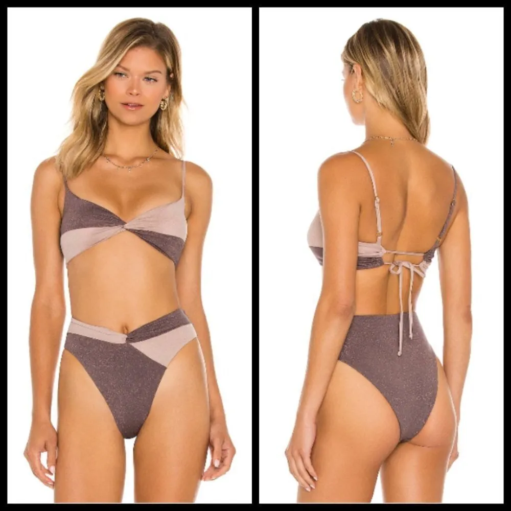💕L*SPACE💕 Shimmer Bikini Set Ringo Bikini Top + Nancy Lee Bikini Bottom M NWT - Image 10