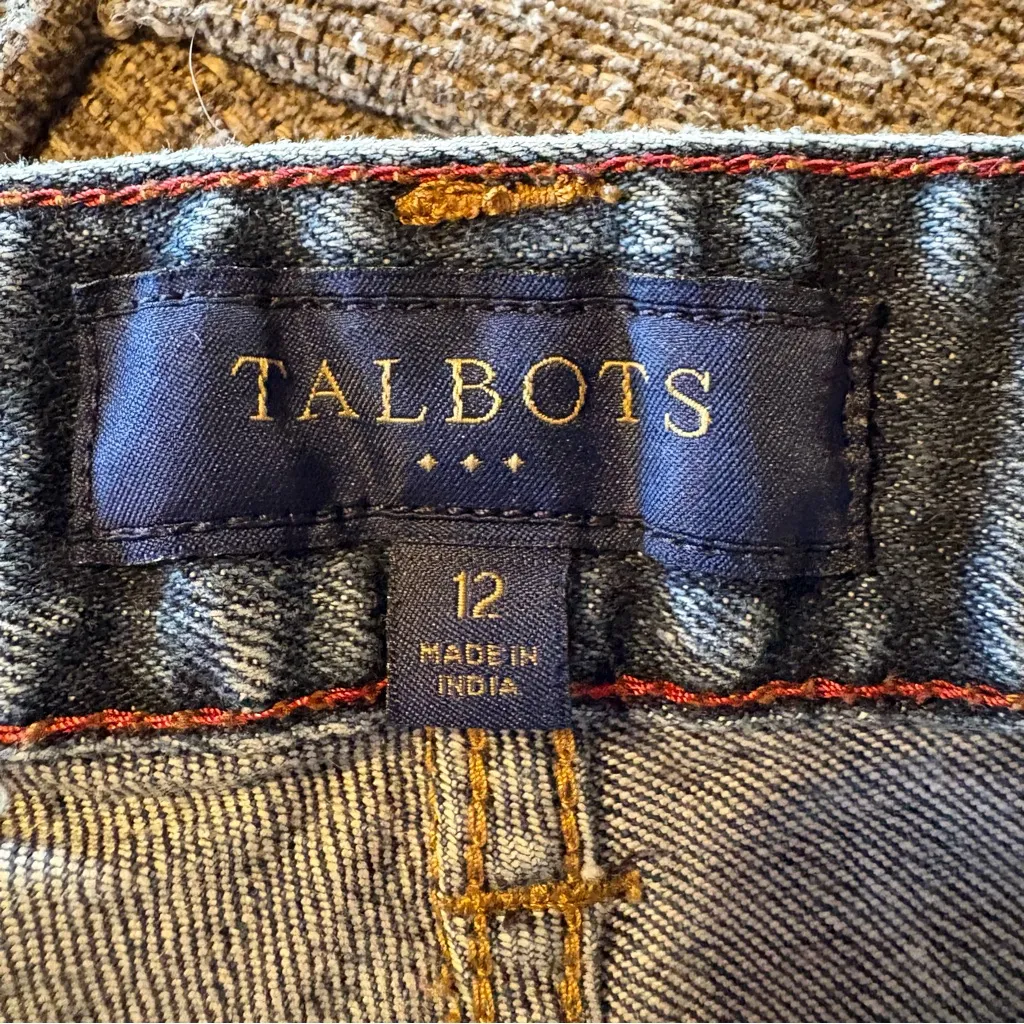 Talbots Jeans Womens Size 12 Blue Denim Boot Cut Curvy Medium Stretch Everyday‎ - Image 3